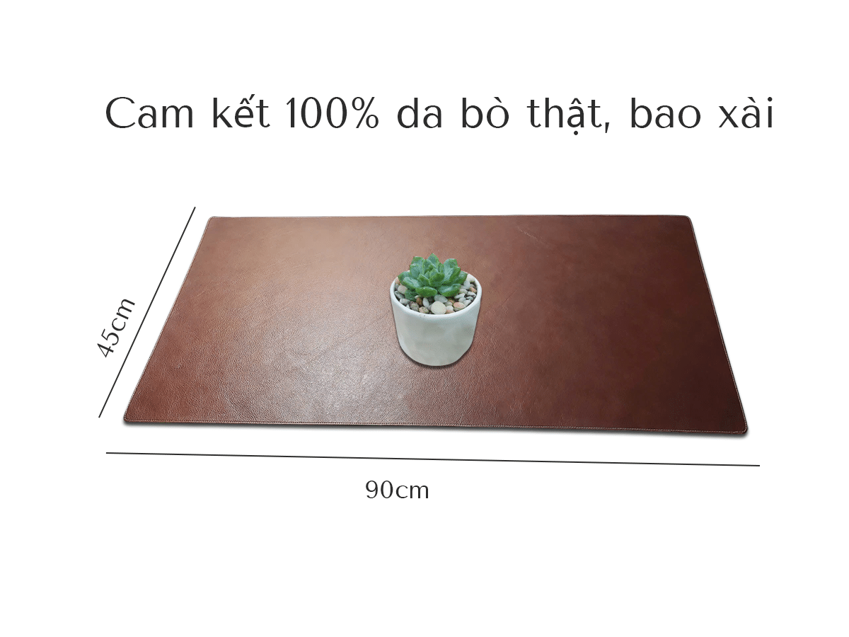 Tấm lót bàn làm việc (Da Bò Thật) cắt theo yêu cầu, giao nhanh 2h tấm lót bàn làm việc da thật cao cấp