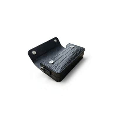 Bao da đựng 2 điện thoại da cá sấu