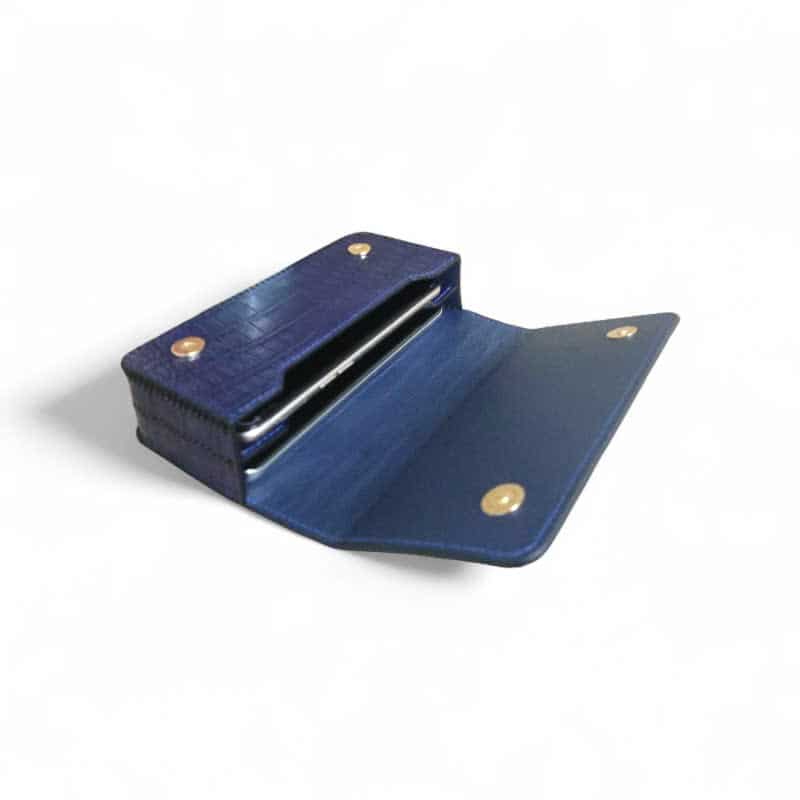 Bao da iPhone 17 Pro Max da cá sấu 2 ngăn – phụ kiện cho doanh nhân bao da iPhone 17 Pro Max da cá sấu