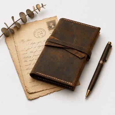 Sổ da bò sáp retro cao cấp