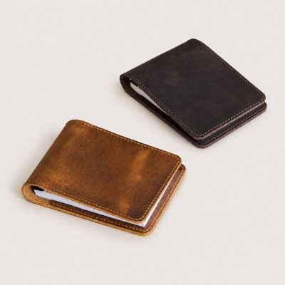 Sổ tay bỏ túi A7 da bò sáp