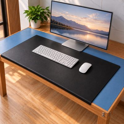 Tấm lót bàn làm việc da bò loại gấp cạnh